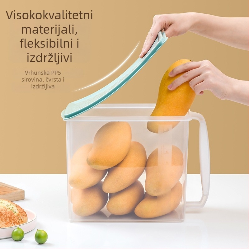 Plastična zatvorena posuda za skladištenje žitarica i mahunarki – kuhinjski organizator za hladnjak