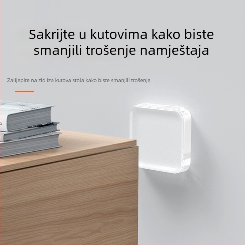 PU protuklizna podloga za vrata s ljepilom, prozirna zaštita kvake i zatvaranja vrata, periva