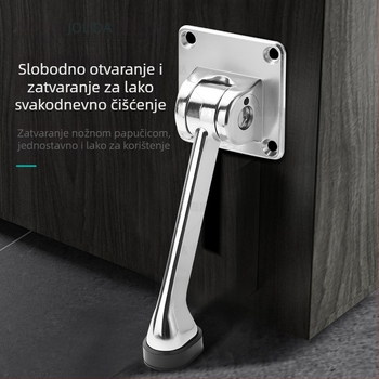 Držač pozicije vrata s pedalskim pogonom, pokretni gumeni zaustavljač, podna montaža, aluminijska legura