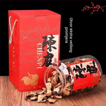 Xinhui Chenpi zatvorena staklena posuda 250 g – vrhunska darovna kutija, posuda za čuvanje čaja i sušenih gljiva Morel