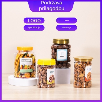 Prozirna PET plastična posuda za orašaste plodove, posuda visoke kvalitete za pistacije i kešu