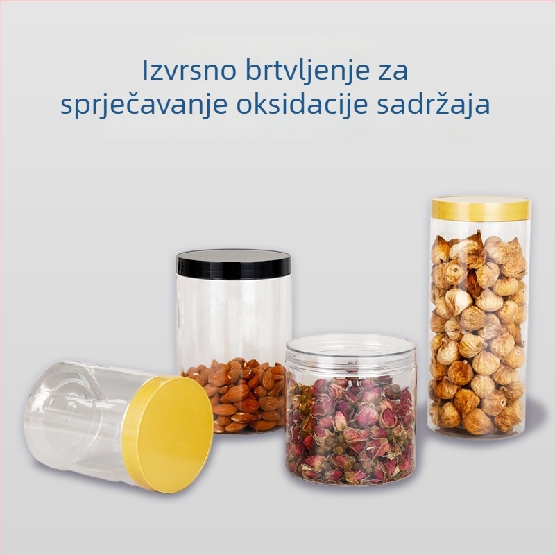 Prozirna PET plastična posuda za orašaste plodove, posuda visoke kvalitete za pistacije i kešu