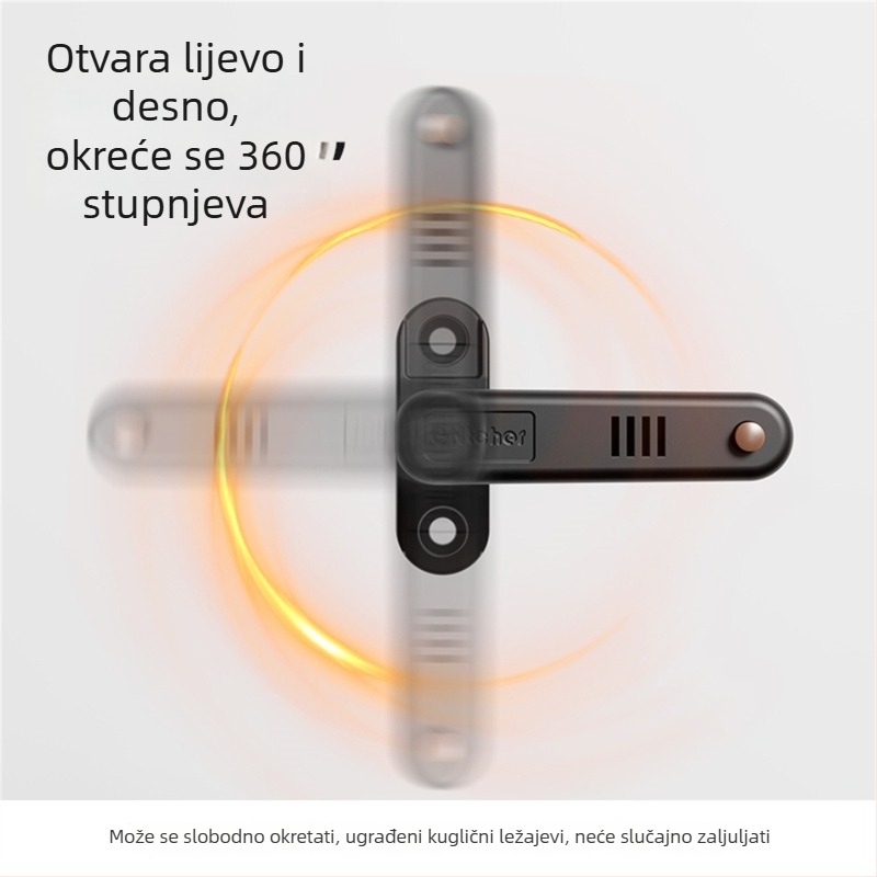 Alarmni zatvarač vrata s protivkrađnim osiguranjem za unutarnje otvaranje vrata, vrata spavaće sobe i prozor, aluminijska legura, mat završna obrada