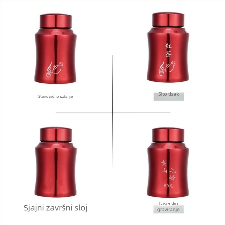 Čajni posuda od nehrđajućeg čelika 304, vakuumska, s otisnutim logom, elektroplatirani završetak, veliki kapacitet