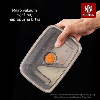 Posuda od nehrđajućeg čelika za čuvanje hrane sa zatvorenim poklopcem, pogodna za hladnjak, porcioniranje i kampiranje