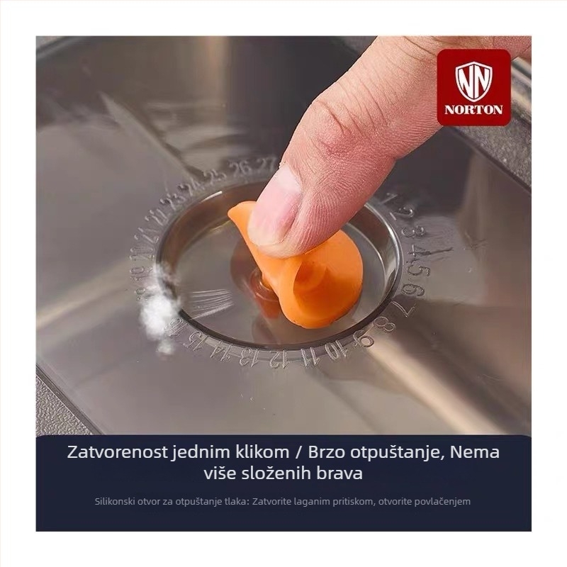 Posuda od nehrđajućeg čelika za čuvanje hrane sa zatvorenim poklopcem, pogodna za hladnjak, porcioniranje i kampiranje