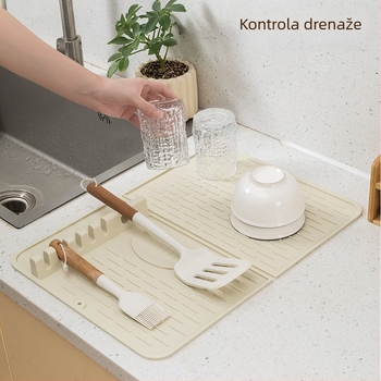 Silikonska odvodna podloga za kuhinjski stol, protuklizna podloga za sudoperu, silikoniziran odvodni stalak, moderni minimalistički dizajn