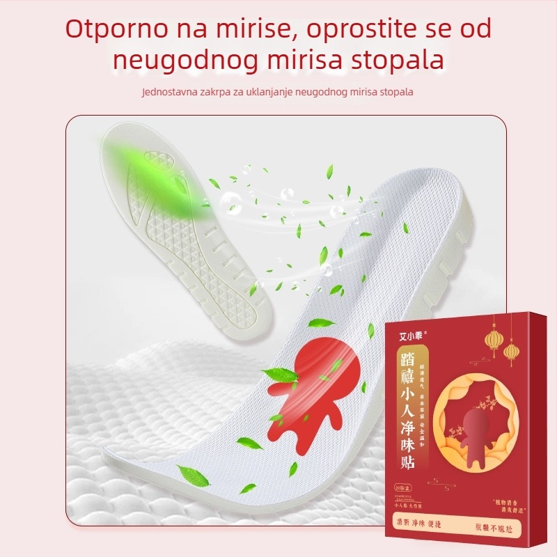 Crvene naljepnice za uklanjanje mirisa stopala i obuće – Mali čovjek