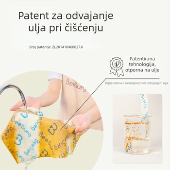 Bingxiu Antibakterijska Magična Krpa Za Kuhinju, Krpa Za Posuđe S Hranom Klasom, Otporna Na Masnoće I Mrlje, Upija Vodu, Pogodna Za Mokro I Suho Korištenje, Vlakna Drveta