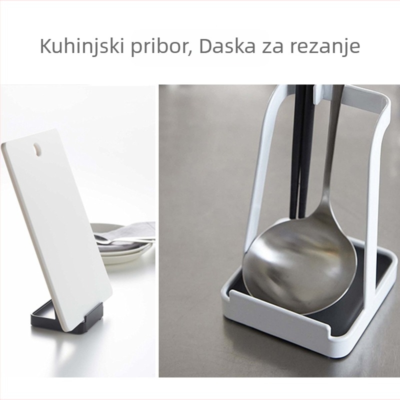 Kuhinjski regal s pomičnim držalom za vodu, držačem poklopca i držačem žlice — japanski minimalistički stolni organizator