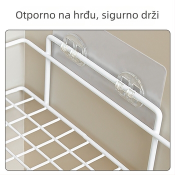 Trokutasti zidni regal za pohranu, bez bušenja, za kupaonicu, WC i kuhinju