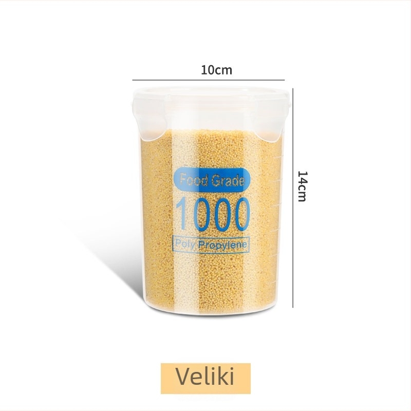 Plastični spremnik za skladištenje hrane, sa čvrstim brtvom, za sušenu koru naranče i miješane žitarice, s mogućnošću prilagođenog logotipa, kompatibilan s hladnjakom
