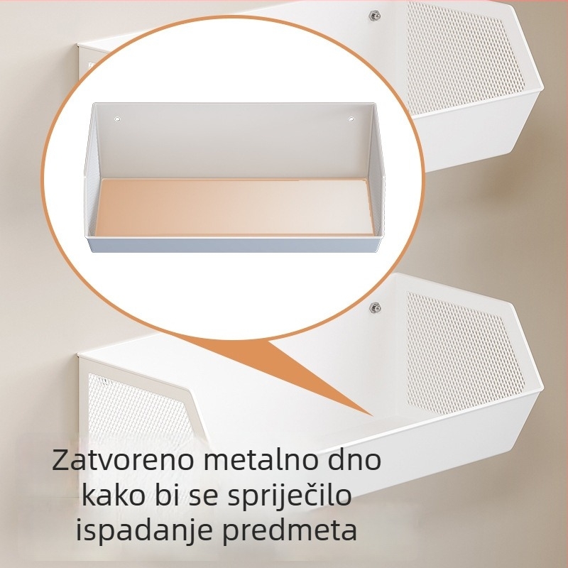 Zidni kuhinjski organizator za pohranu zelenog luka, đumbira i češnjaka; kutna košara za povrće i voće