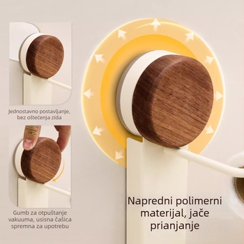Zidni držač kuhinjske papirne role, bez bušenja, višenamjenski sustav za foliju i vrećice