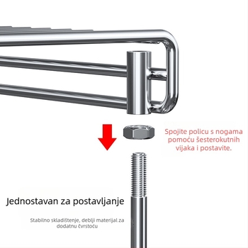 Stalak od nehrđajućeg čelika za kuhinju, za mikrovalnu pećnicu i pećnicu, pločasti stalak za rižar