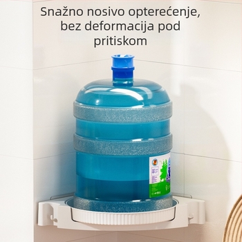 Bez bušenja kuhinjski kutni stalak za začine, 360° rotirajući, zidni držač za kupaonicu i kuhinju
