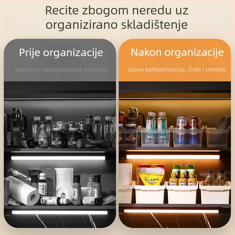 Kutija za kuhinjsku organizaciju s ladicama, velika kapaciteta, višenamjenski organizator