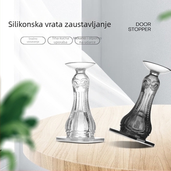 Plastični stopper za vrata kupaonice i WC-a, tih, zidna montaža, bez bušenja, bez čavljića