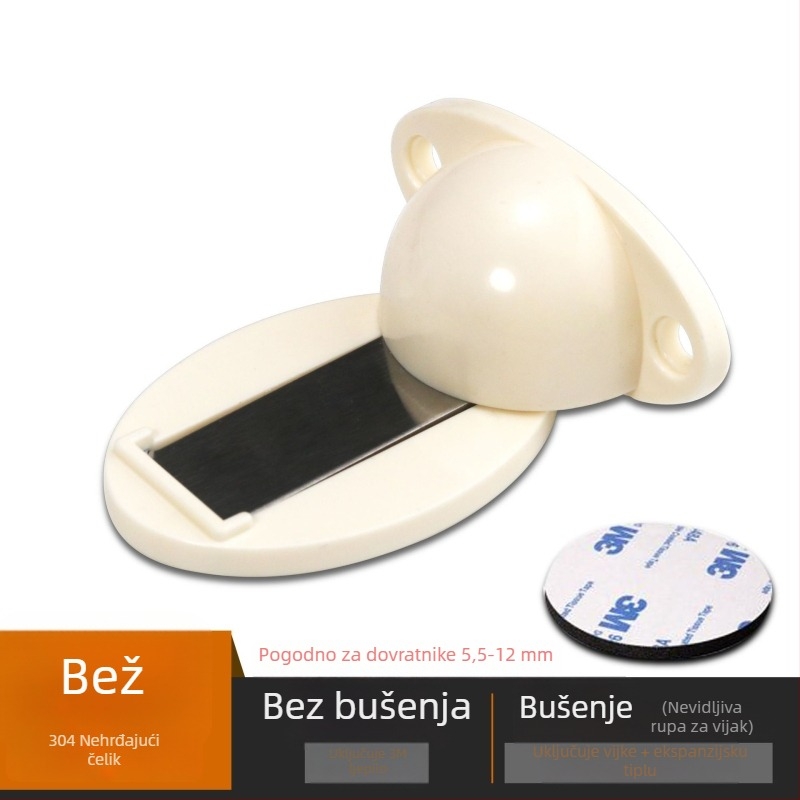 Plastični magnetski podni držač za vrata, bez bušenja, tih i otporan na udarce, za spavaću sobu i kupaonicu