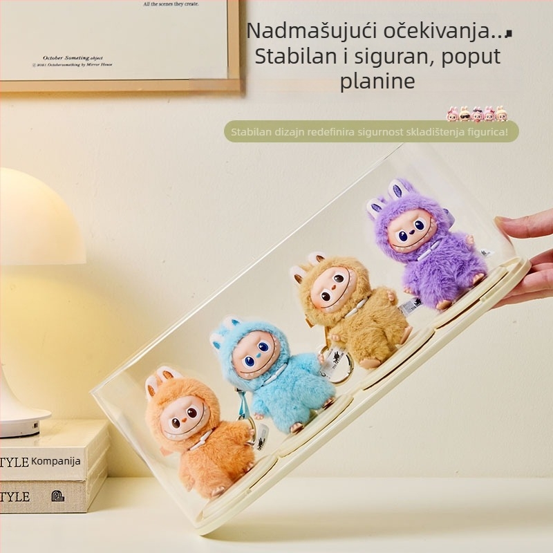 Akrilna kutija za izlaganje figuralnih lutkica i lutki, zaštita od prašine, kapacitet 4 L