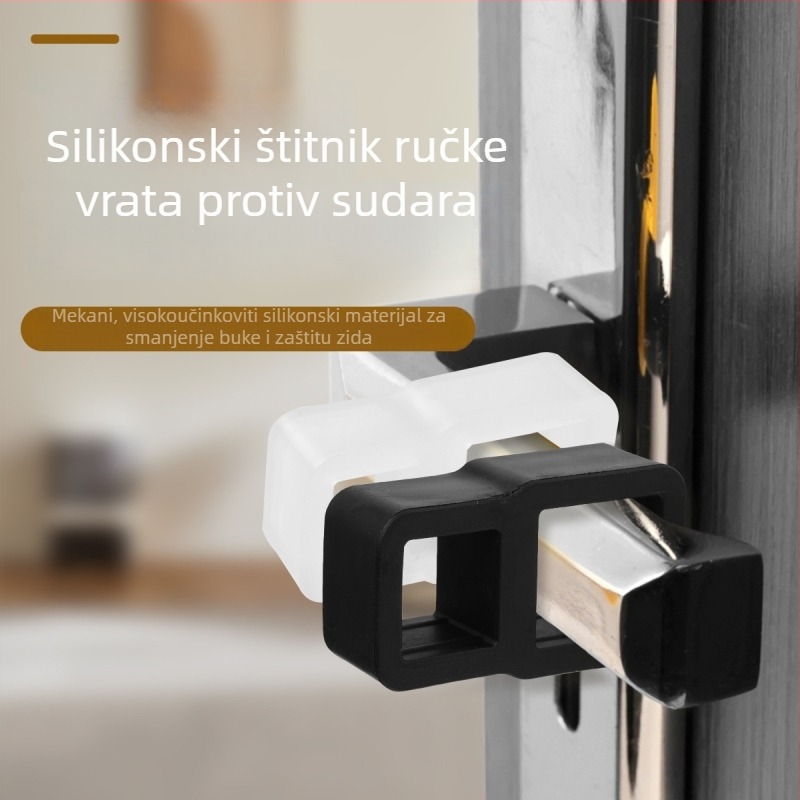 Prozirni TPE stopper za vrata s bufferom za ručku vrata, zaštita od sudara, zaštita od vjetra