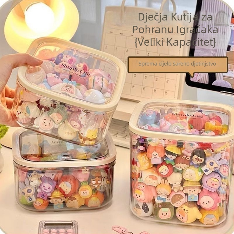 Prozirna akrilna kutija za pohranu s velikim kapacitetom, za mini figurice i kutije misterije