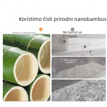 Prijenosni bambus kolica za pohranu s kotačićima, dvodijelni retro stol za kavu, bočni ormar uz kauč i noćni ormarić, stalak za grickalice