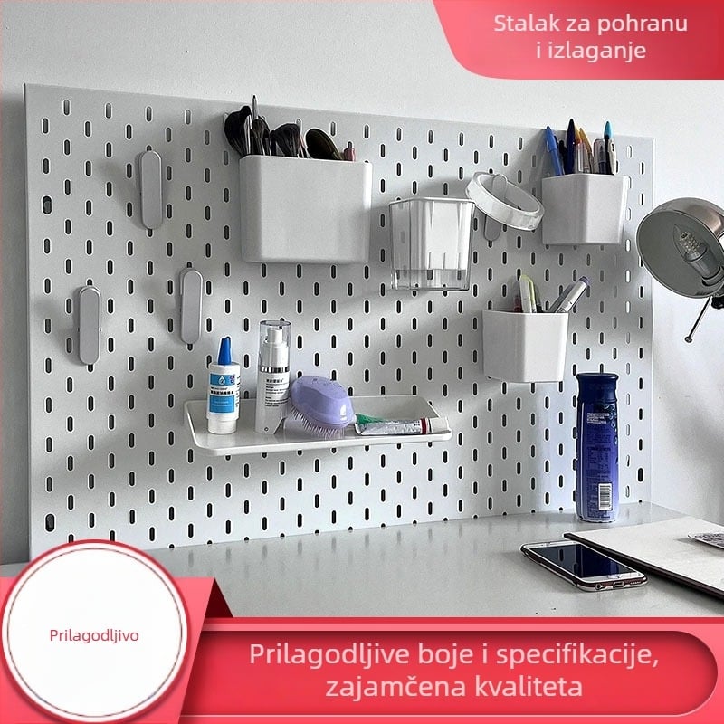 Prilagodljiva zidna perforirana metalna ploča za pohranu, kuhinja i kupaonica