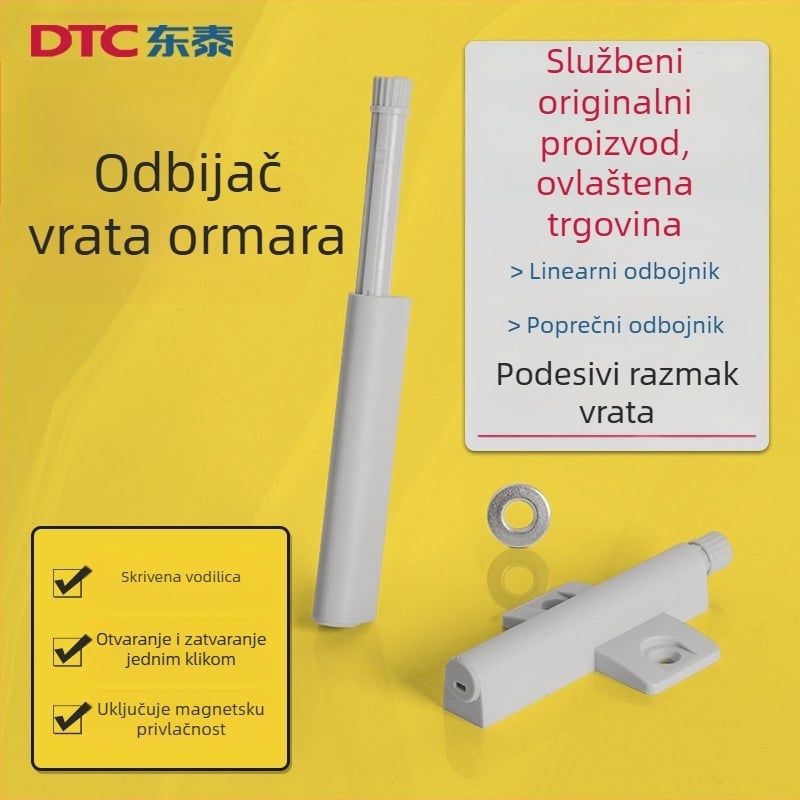 DTC magnetski amortizer za vrata ormarića i garderobe, bez ručke, automatsko zatvaranje