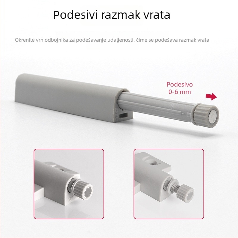 DTC magnetski amortizer za vrata ormarića i garderobe, bez ručke, automatsko zatvaranje