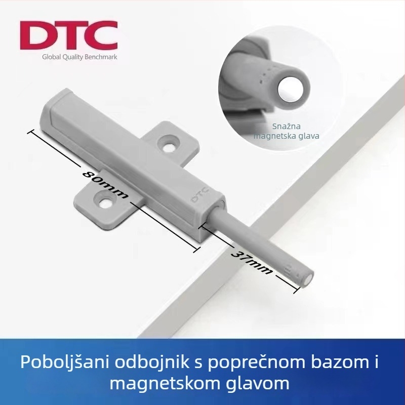 DTC magnetski amortizer za vrata ormarića i garderobe, bez ručke, automatsko zatvaranje