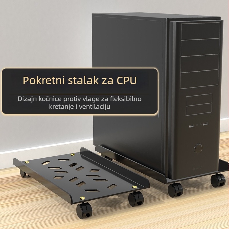 Mobilni metalni stalak za računalo s kotačićima za organizaciju i skladištenje