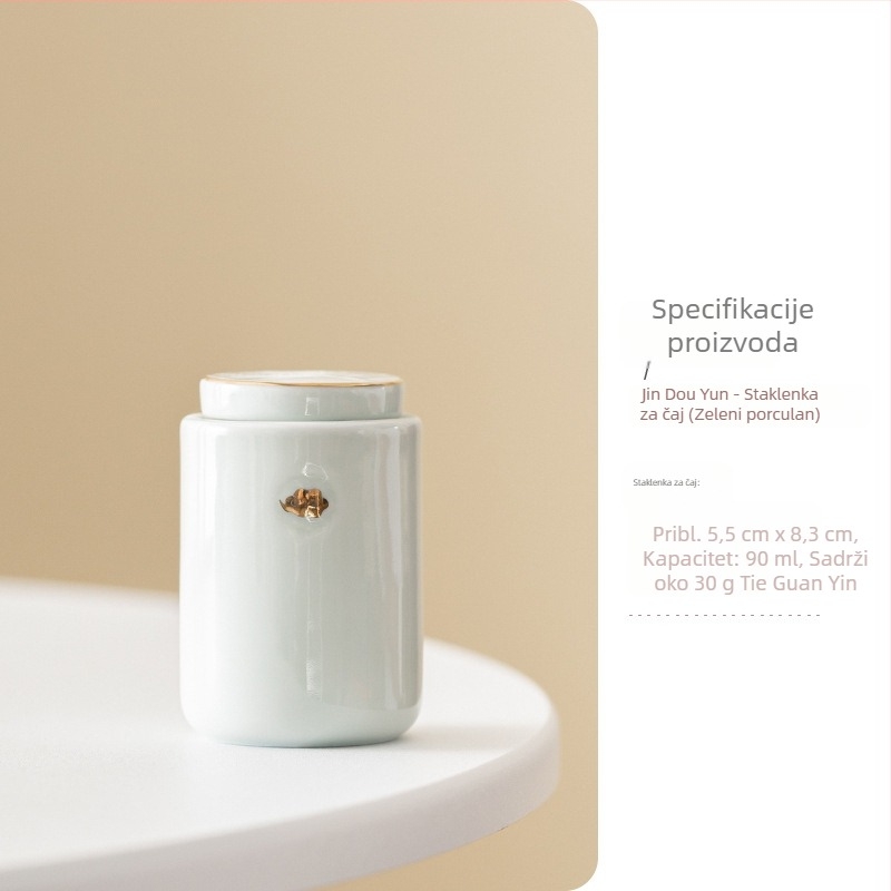 Porcelain Neighbor keramički mini spremnik za čaj, prenosni hermetički spremnik za skladištenje čaja, kineski stil