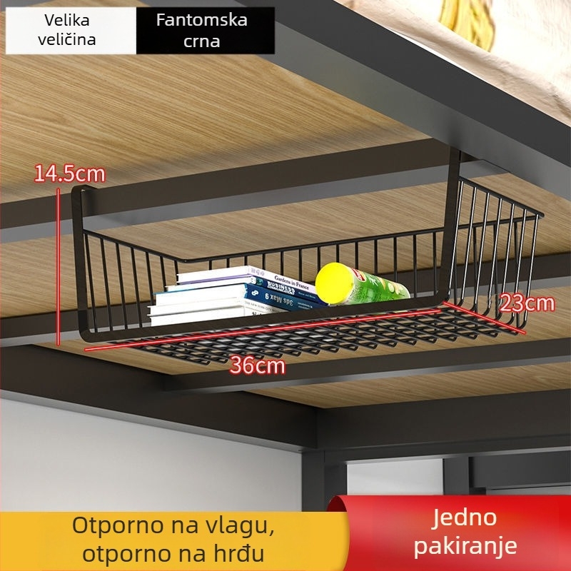 Kuhinjski skladišni stalak s visećim košarom za začine, jednoslojni, bez ugradnje, organizator ormara