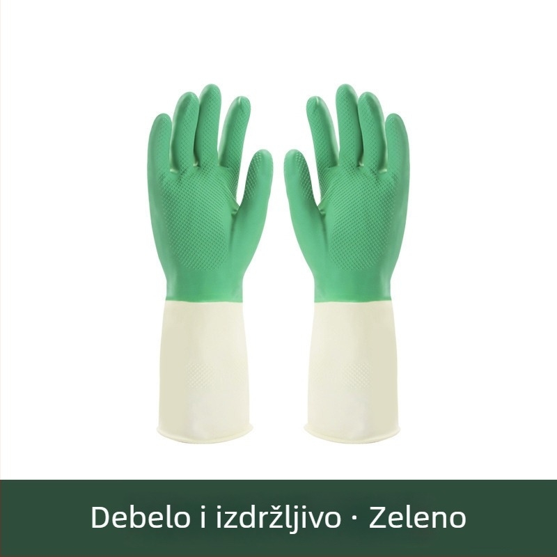 Nitril rukavice za pranje suđa – žene, kuhinja, izdržljive za kućanske poslove, zima, debeli, protuklizne, produžene, vodootporne