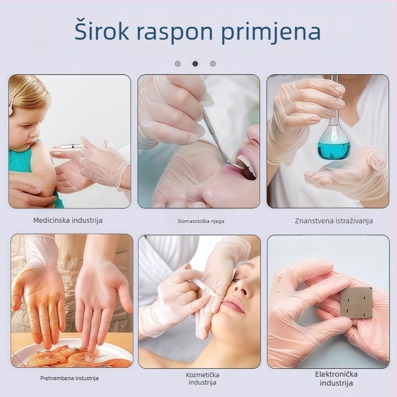 Jednokratne PVC rukavice, prehrambene klase, za kuhinju i kućne poslove, deblje PVC rukavice, na veliko