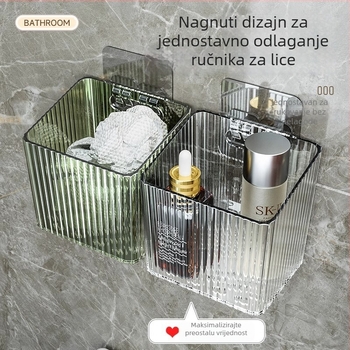 Zidni plastični spremnik za skladištenje luka, češnjaka i đumbira u kuhinji