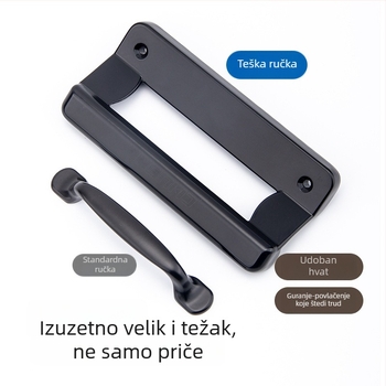 Top Valley ručica od termički odvojenog aluminija za vrata i prozore – cinkov spoj, za klizna vrata i prozore, model LS Spring Light
