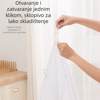 Sklopivi mrežasti poklopac za tanjure, kućna upotreba, zaštita od muha i prašine, veliki format