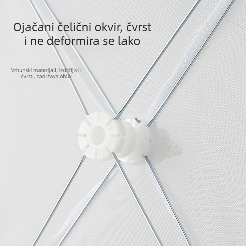 Sklopivi mrežasti poklopac za tanjure, kućna upotreba, zaštita od muha i prašine, veliki format