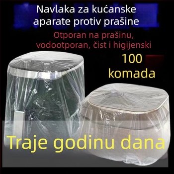 Ekstra velik prozirni zaštitnik prašine za kućanske aparate, univerzalno potpuno pokriće, višefunkcionalno