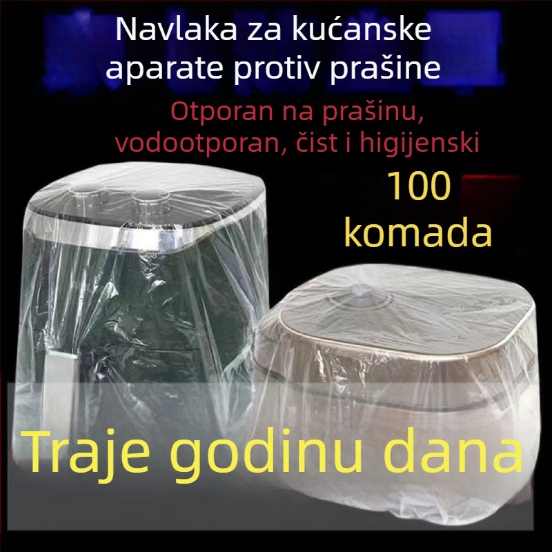Ekstra velik prozirni zaštitnik prašine za kućanske aparate, univerzalno potpuno pokriće, višefunkcionalno