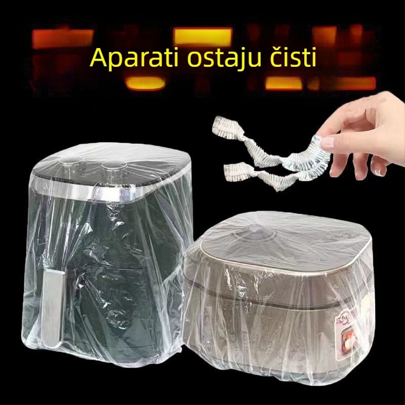 Ekstra velik prozirni zaštitnik prašine za kućanske aparate, univerzalno potpuno pokriće, višefunkcionalno