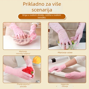 12-inčne nitrilne rukavice, dodatno duge i debeli, prehrambene kvalitete, za kuhinju, pranje posuđa i kućanske poslove, vodootporne i otporne na ulje