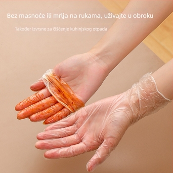 Jednokratne PVC rukavice, klase sigurnosti hrane, debele i izdržljive za kućnu upotrebu, čišćenje kuhinje i catering