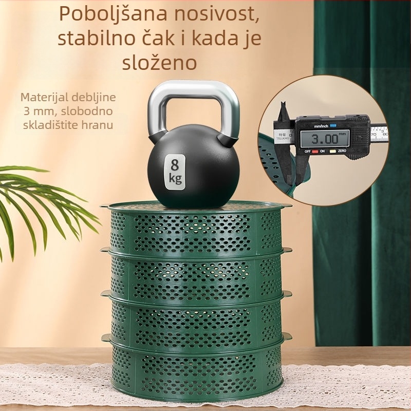 Poklopac za povrće s prorezima, višeslojni plastični poklopac za zdjele, zaštita od muha i insekata