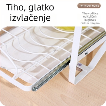 The smoother Kuhinjski izvučni stalak za posuđe, ladica-stil držač za tanjure i posuđe