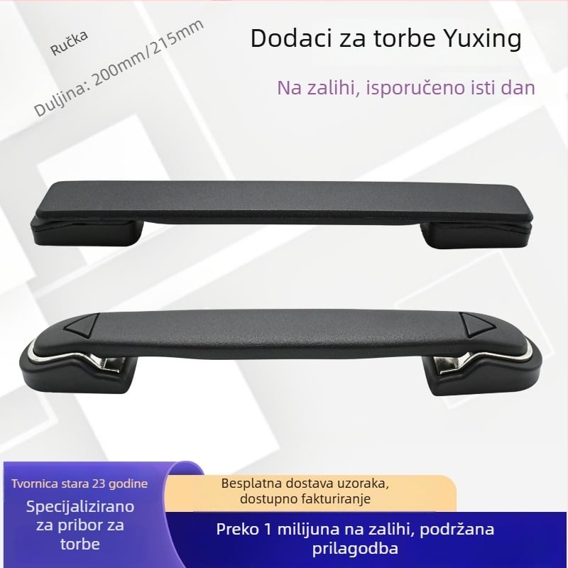 Crna plastična ručka za kofer