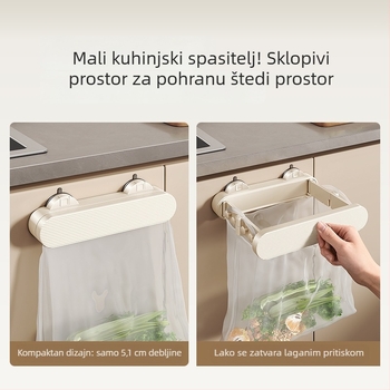 Medi zidni držač vrećica otpad sa usisnom kopčom – kuhinja i kupaonica