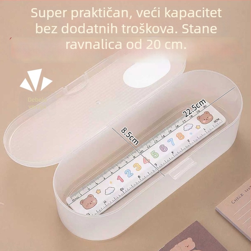 Prozirna kutija za olovke s velikim kapacitetom – organizator za bojice, voskaste bojice i crtanje